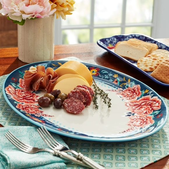 ❤️ New Pioneer Woman Keepsake Floral Serve Platter - Picture 8 of 8